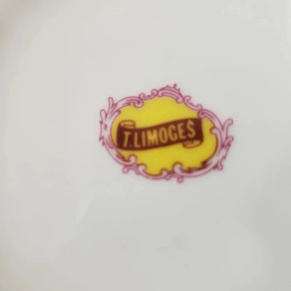 VTG T.Limoges Floral Trinket Box/Powder Box,Multi-colored. - Picture 5 of 5